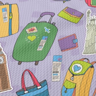 Backpackers Travel The World Birdseye Piqué