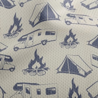 Campfire Tent Campervan Athletic Mesh Flat Back