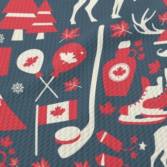 Canadian Ice Hockey Birdseye Piqué
