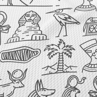 Ancient Egyptian Culture Birdseye Piqué