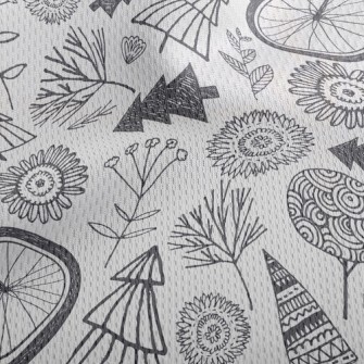 Dream Forest Bicycle Athletic Mesh Flat Back