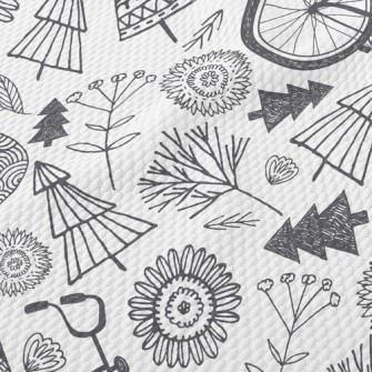 Dream Forest Bicycle Birdseye Piqué