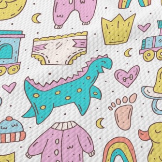 Baby Diaper Pacifier Toy Birdseye Piqué