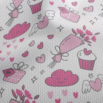 Bouquet Valentine&#39;s Day Gi Athletic Mesh Flat Back