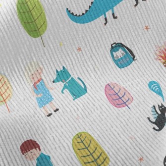 Children Love Dinosaur Statues Standard Corduroy