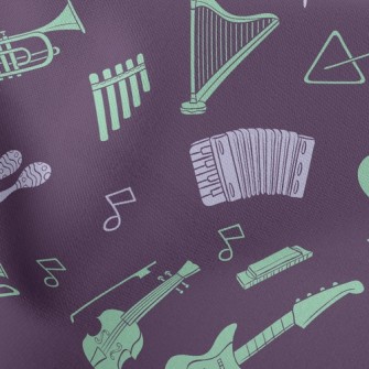 Beautiful Musical Instrument Stretch Ponte