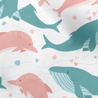 Whales And Dolphins Micro Fleece