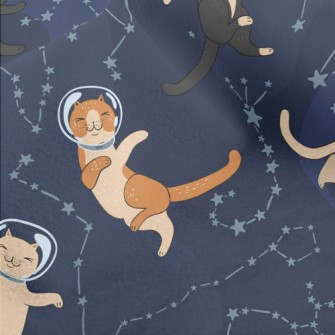 Funny Space Kitten Micro Fleece