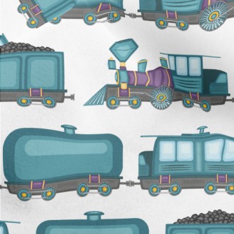Steam Coal Mine Train Micro Fleece
