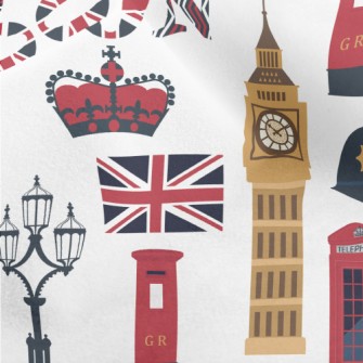Big Ben And Telephone Box Micro Fleece