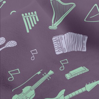 Beautiful Musical Instrument Micro Fleece
