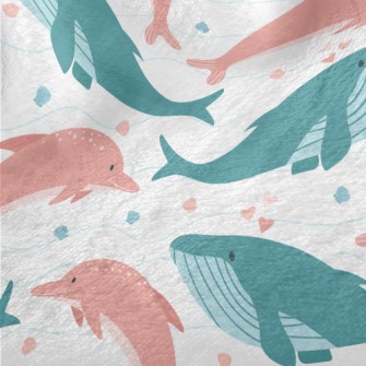 Whales And Dolphins Minky