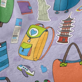 Backpackers Travel The World Minky