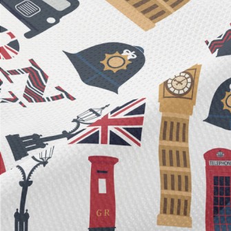 Big Ben And Telephone Box Piqué