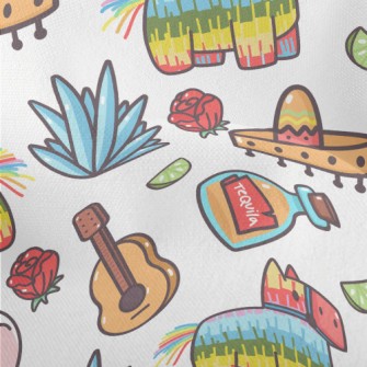 Mexican Day Of The Dead Lightweight Performance Linen