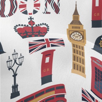Big Ben And Telephone Box Lightweight Performance Linen