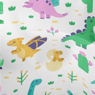 Cute Dinosaur Family Lightweight Performance Linen