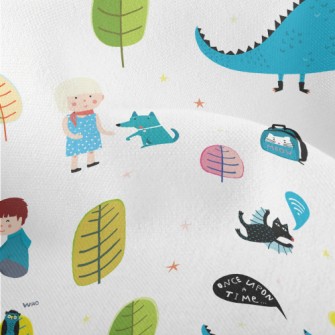 Children Love Dinosaur Statues Lightweight Performance Linen