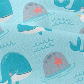 Lively Whale And Seagull Modern Jersey