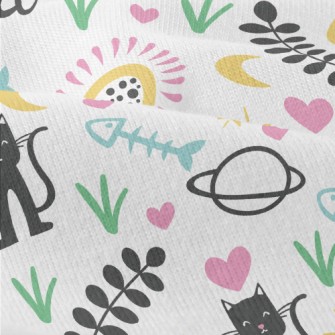 Cat Planet Flowers Modern Jersey