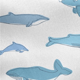 Giant Whale Family Jersey Backed Fleece