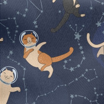 Funny Space Kitten Jersey Backed Fleece