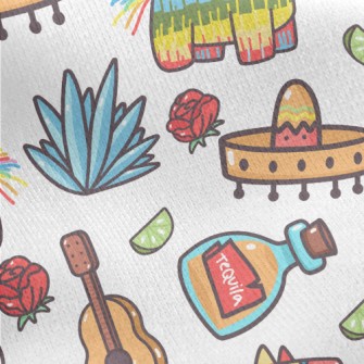 Mexican Day Of The Dead Jersey Backed Fleece