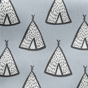 Cute Little Tent Jersey Backed Fleece