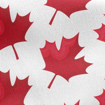 Bright Falling Maple Leaves Jersey Backed Fleece