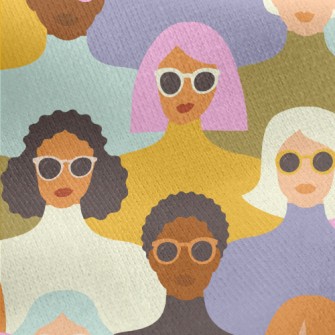 Handsome Lady In Sunglasses Jersey Backed Fleece