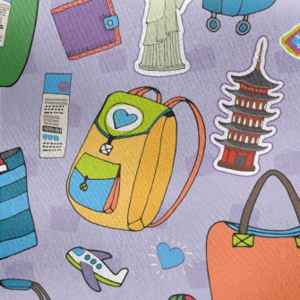 Backpackers Travel The World Jersey Backed Fleece