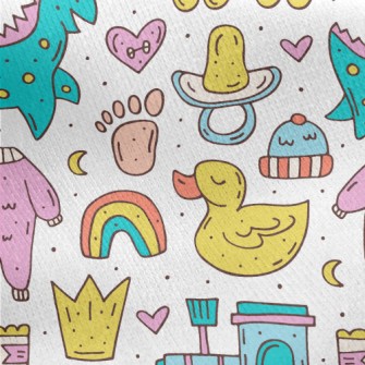 Baby Diaper Pacifier Toy Jersey Backed Fleece