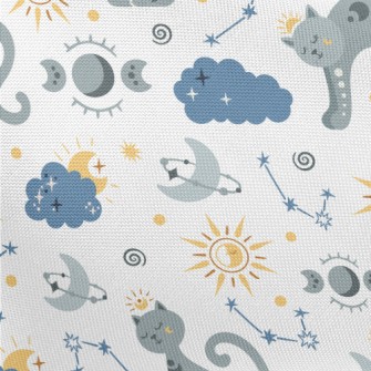 Mystical Praying Kitten Pongee