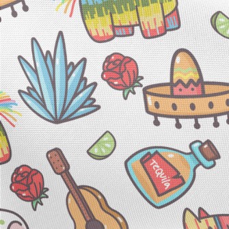 Mexican Day Of The Dead Pongee