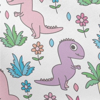 Pink Dinosaur Visiting The Gar Pongee