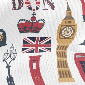 Big Ben And Telephone Box Stretch Jersey