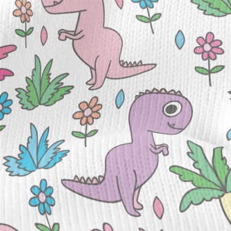 Pink Dinosaur Visiting The Gar Stretch Jersey