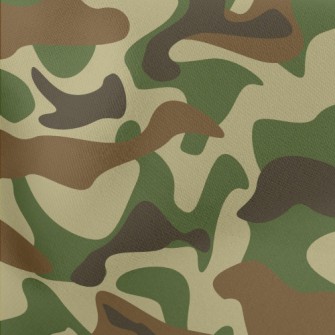 Basic Camouflage Pattern Lightweight Cotton Poplin