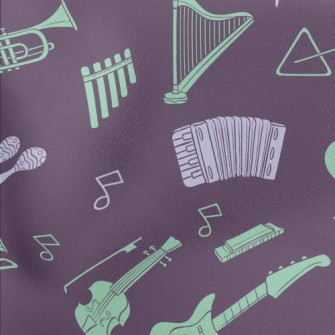 Beautiful Musical Instrument Lightweight Cotton Poplin