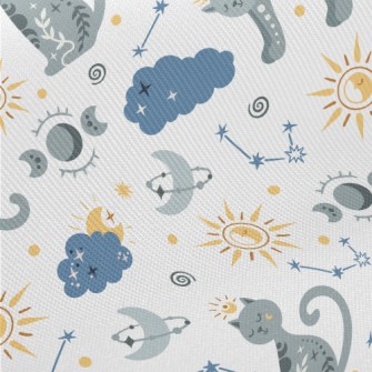 Mystical Praying Kitten Midweight Cotton Poplin