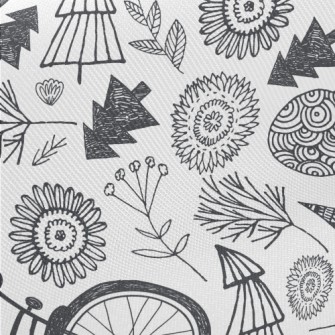 Dream Forest Bicycle Midweight Cotton Poplin