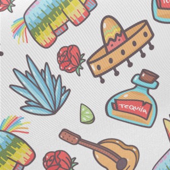 Mexican Day Of The Dead Midweight Cotton Poplin