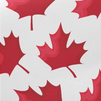Bright Falling Maple Leaves Midweight Cotton Poplin