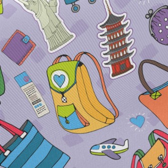 Backpackers Travel The World Midweight Cotton Poplin