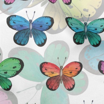 Colorful Butterflies Micro Fleece