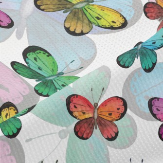 Colorful Butterflies Piqué
