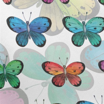 Colorful Butterflies Pongee