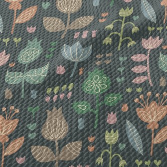Childlike Cute Flowers Birdseye Piqué