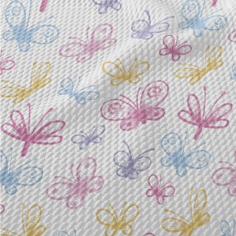 Pink Line Butterfly Birdseye Piqué
