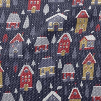 Building Houses In The Snow Birdseye Piqué